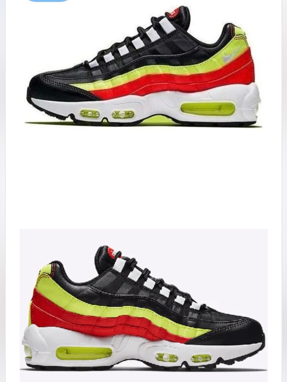 Nike Air Max 95 'Neon Red' (style code 307960-019) sneakers size 9